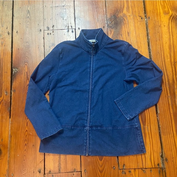 Orvis Women’s  Blue Denim Jacket Size M Full Zip Stretch Casual Outdoors Spring - Picture 12 of 13